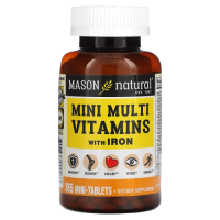Мультивитамины с железом (Mini Multi Vitamins with Iron), Mason Natural, 365 мини-таблеток