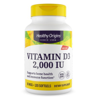 Витамин D3 (Vitamin D3) 2000 МЕ, Healthy Origins, 120 гелевых капсул