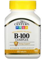 Комплекс B-100 21st Century (замедленное высвобождение), 60 таблеток