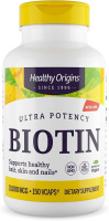 Биотин (Biotin) 10,000 мкг, Healthy Origins, 150 вегетарианских капсул