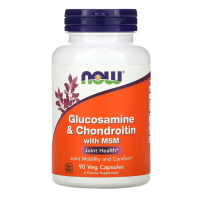 Глюкозамин и хондроитин с МСМ Нау Фудс (Glucosamine and chondroitin with MSM Now Foods ), 90 капсул