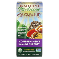 Мультикомплекс из 17 видов грибов (MyCommunity), Fungi Perfecti Host Defense, 60 вегетарианских капсул
