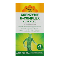 Комплекс коэнзимов группы B (Coenzyme B-Complex Advanced) Country Life 120 вегетарианских капсул