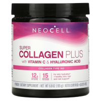 Супер Коллаген плюс Гиалуроновая Кислота и Витамин С (Super Collagen Plus with Vitamin C & Hyaluronic Acid), Neocell, 195 грамм