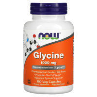 Глицин Нау Фудс (Glycine Now Foods), 1000 мг, 100 капсул