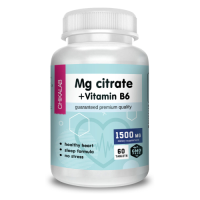 Магний цитрат + Витамин В6 (Mg citrate + Vitamin В6), 1500 мг, Chikalab, 60 таблеток