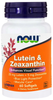 Лютеин с зеаксантином Now Foods (Lutein & Zeaxanthin) - 60 капсул