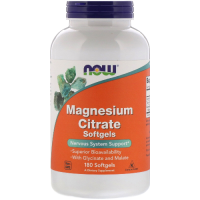 Магний Цитрат (Magnesium Citrate), Now Foods, 180 гелевых капсул