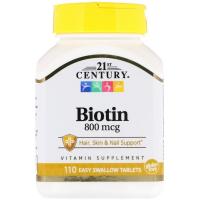 Биотин 21st Century 800 мкг таблетки 110 шт.