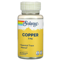 Медь (Copper) 2 мг, Solaray, 100 вегетарианских капсул
