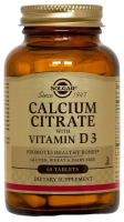 Цитрат кальция с витамином D3 Солгар (Calcium Citrate with Vitamin D3 Solgar) - 60 таблеток