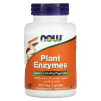 Энзимы Растительные (Plant Enzymes), Now Foods, 120 вегетарианских капсул
