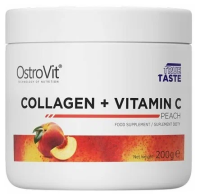 Коллаген + Витамин С (Collagen + Vitamin C) со вкусом персика, OstroVit, 200 грамм