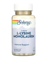 L-лизин Монолаурин соотношение 1:1 (L-Lysine Monolaurin 1:1), Solaray, 60 вегетарианских капсул