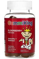 Черная бузина для детей (Elderberry For Kids Immunity and Wellness) GummiKing, 60 жевательных мармеладок