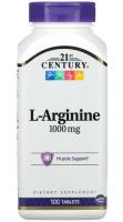 L-аргинин 21st Century, 1000 мг, 100 таблеток