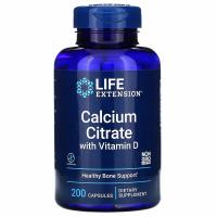 Цитрат кальция с витамином D3  (Calcium Citrate with Vitamin D) Life Extension,  200 капсул