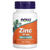 Цинк (Zinc) 50 мг, Now Foods, 100 таблеток