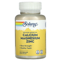 Кальций Магний Цинк (Calcium Magnesium Zinc), Solaray, 100 вегетарианских капсул