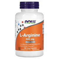 L-Аргинин (L-Arginine) Now Foods, 500 мг, 100 капсул