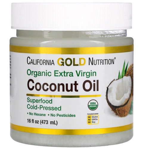 Органическое нерафинированное кокосовое масло первого холодного отжима (Sup...