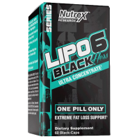 ЛИПО-6 Черный Ультра концентрат для женщин (Lipo-6 Black Hers Ultra Concentrate), Nutrex Research, 60 черных капсул
