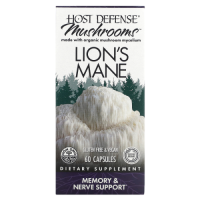 Ежовик гребенчатый (Mushrooms Lion's Mane) Fungi Perfecti Host Defense, 60 капсул