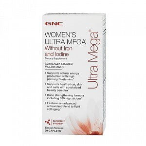 GNC women's ultra mega without iron and iodine - витамины для женщин