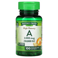 Витамин A высокой эффективности (High Potency Vitamin A), 3000 мкг, Nature's Truth, 100 капсул быстрого действия