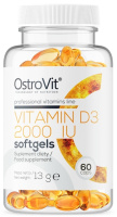 Витамин D3 (Vitamin D3), 2000 МЕ, OstroVit, 60 капсул