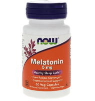 Мелатонин (Melatonin) Now Foods, 5 мг, 60 капсул