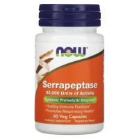 Серрапептаза (Serrapeptase), Now Foods, 60 вегетарианских капсул