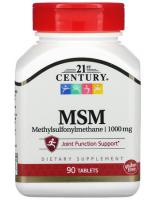 МСМ (метилсульфонилметан) 21st Century, 1000 мг, 90 таблеток