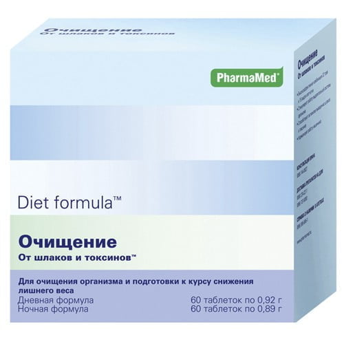Diet formula Очищение от шлаков и токсинов 2*60 таблеток