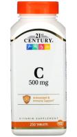 Витамин С 21 Сенчури (21st Century), 500 мг, 250 таблеток