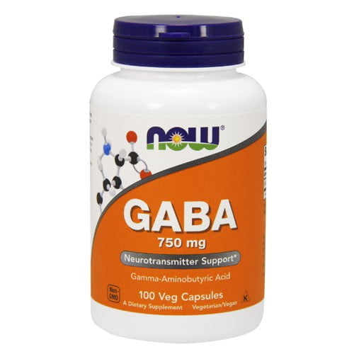 Гамк-Габа (Gaba) Now Foods, 750 мг, 100 капсул