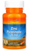 Пиколинат цинка Томпсон (Zinc Picolinate Thompson), 25 мг, 60 таблеток