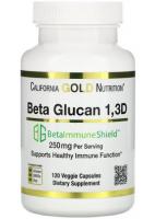 Бета-глюкан 1-3D с Beta-ImmuneShield California Gold Nutrition, 125 мг, 120 растительных капсул