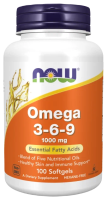Омега 3-6-9 Нау Фудс (Omega 3-6-9 Now Foods), 1000 мг, 100 капсул