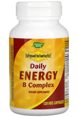 Fatigued to Fantastic!, Daily Energy B Complex Nature's Way (Натурес Вей), 120 вегетарианских капсул