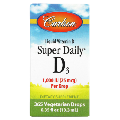 Витамин Д3 Супер Ежедневно (Super Daily Vitamin D3) 1000 МЕ, Carlson Labs,10,3 мл (0,35 жидких унций)
