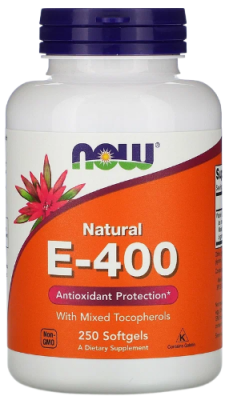 Витамин Е-400 Нау Фудс (Vitamin E-400 Now Foods), 250 капсул