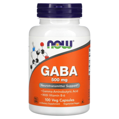 ГАМК  Нау Фудс(Gaba Now Foods), 500 мг, 100 капсул
