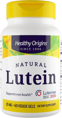 Лютеин (Lutein) 20 мг, Healthy Origins, 60 вегетарианских капсул 