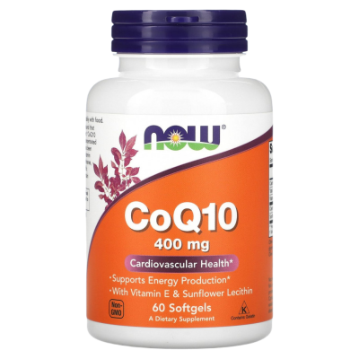 Коэнзим Q10 (Co Q10) + Лецитин + Витамин Е 400 мг, 60 капсул