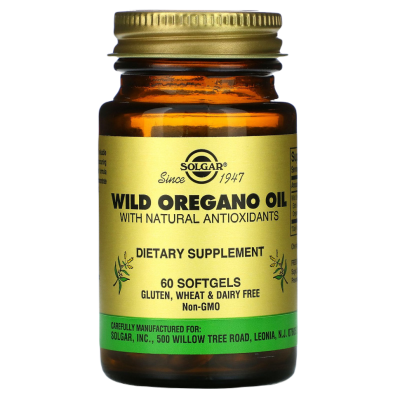 Масло орегано (Wild Oregano Oil), SOLGAR, 60 гелевых капсул