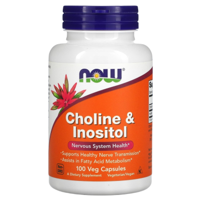 Холин + Инозитол Нау Фудс (Choline & Inositol Now Foods) , 100 капсул