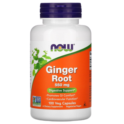 Корень имбиря (Ginger Root), 550 мг, 100 капсул