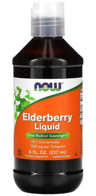 Жидкая бузина Нау Фудс (Liquid Elderberry Now Foods), 237 мл