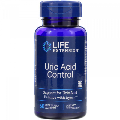 Добавка для контроля уровня мочевой кислоты (Uric Acid Control) Life Extension,60 вегетарианских кап